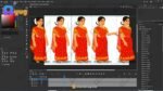 Red Saree Woman Rigged and Animated Character - Royal Period - Image 3