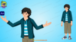Indian Village Boy Animated Human Character - Image 3