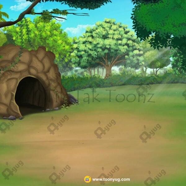 Village Jungle Cave 4k PSD High Quality Background