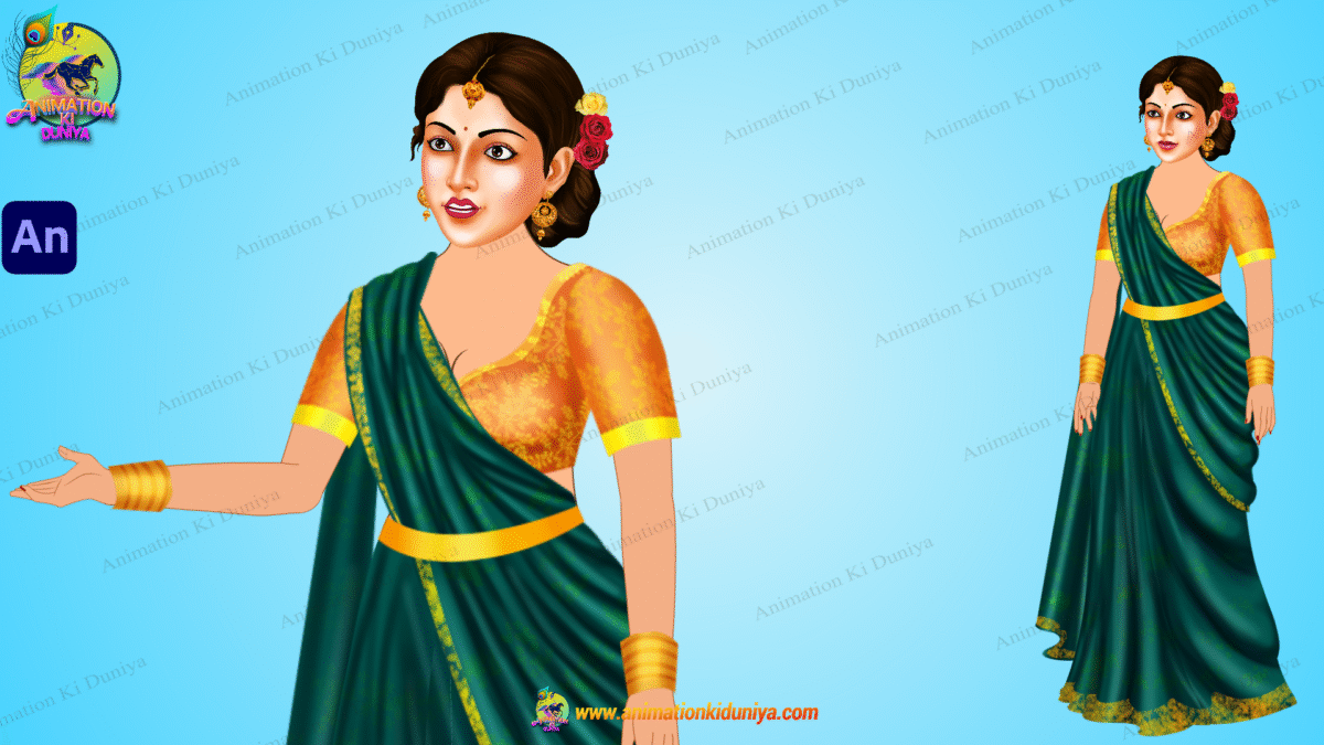 Indian Village Woman Animated Human Character - Image 2