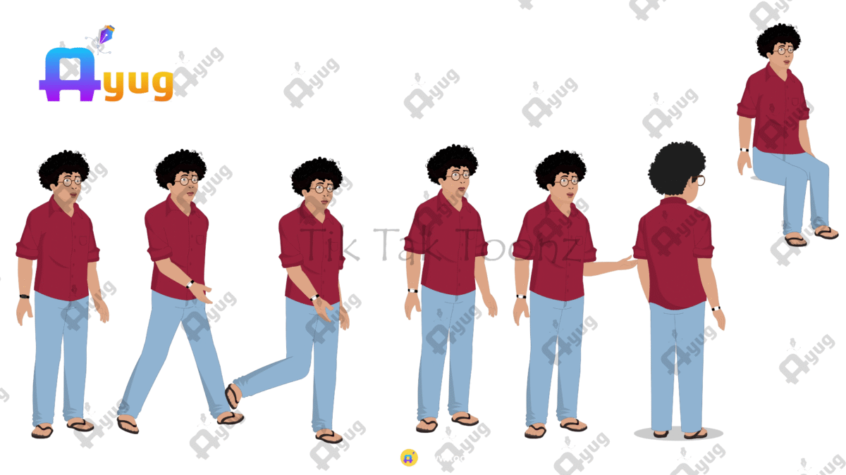2 Indian Village Boy Animated Human Character - Image 1
