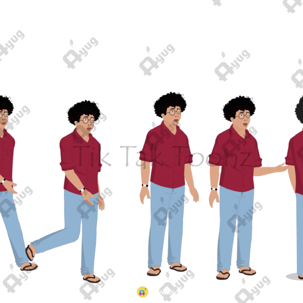 2 Indian Village Boy Animated Human Character