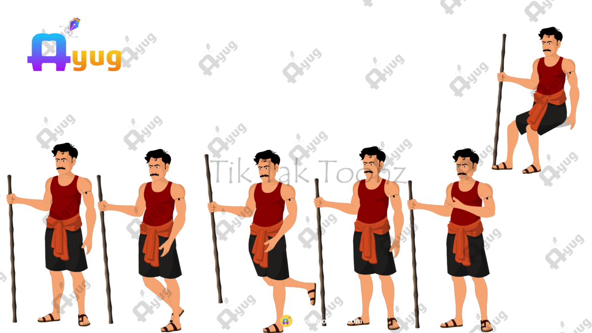 Indian Village Mukhiya(Sarpanch) Bodyguard Animated Human Character - Image 1
