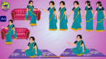 Indian Village Woman Animated Human Character