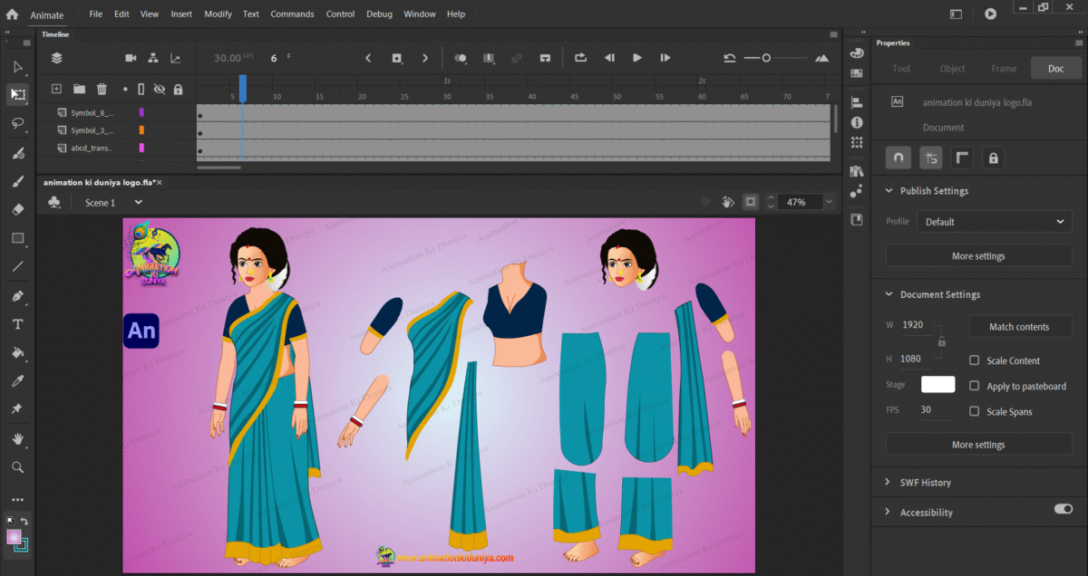 Indian Village Woman Animated Human Character - Image 2