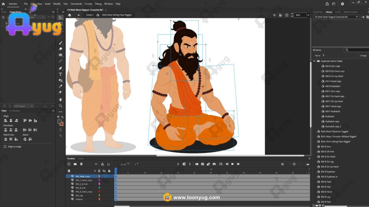 Fit Rishi Muni Rigged and Animated Character - Royal Period - Image 6