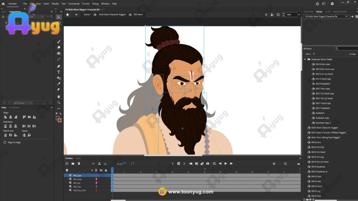 Fit Rishi Muni Rigged and Animated Character - Royal Period - Image 7