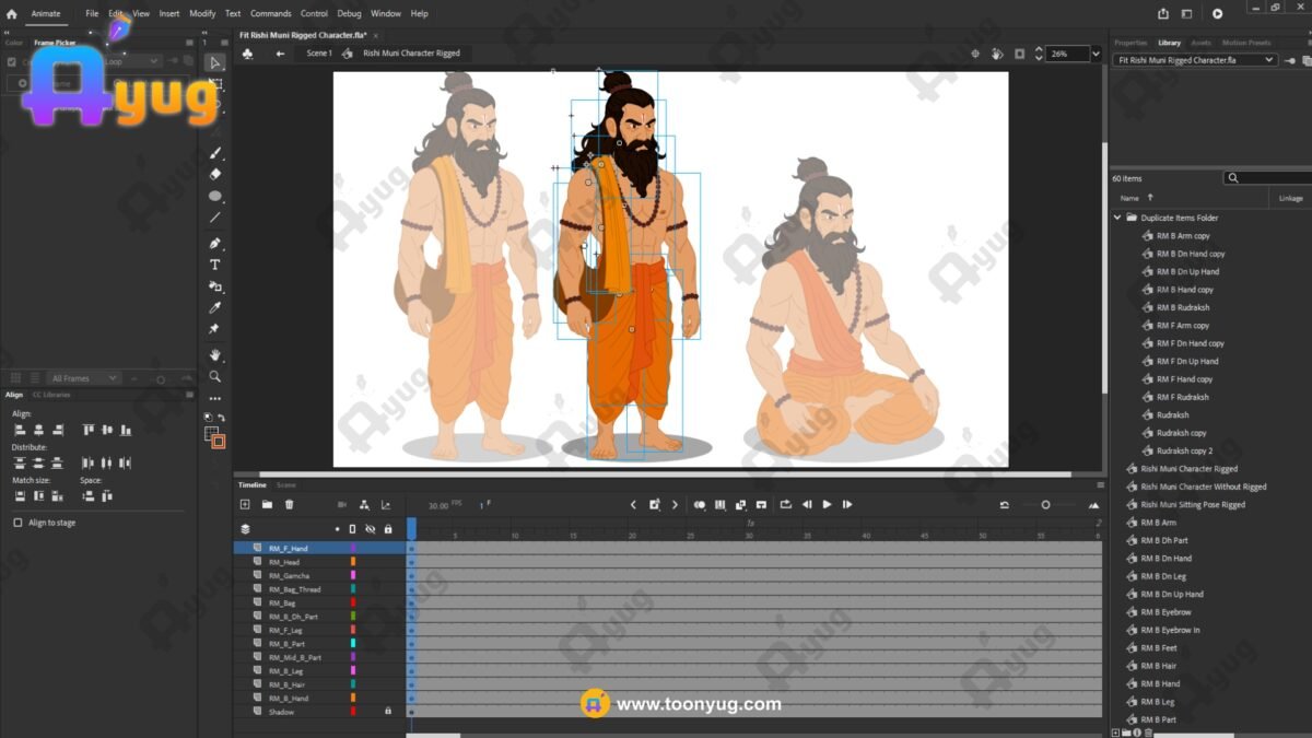 Fit Rishi Muni Rigged and Animated Character - Royal Period - Image 5