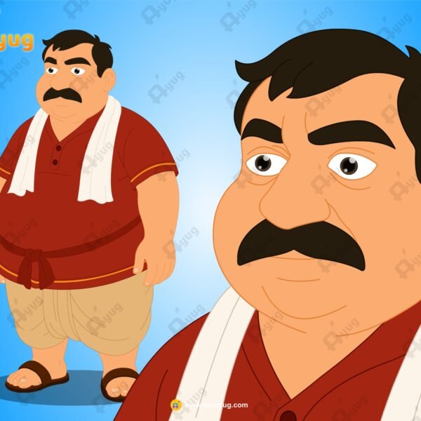 Modan Lal (Halwai Wala) Rigged and Animated Character - Royal Period