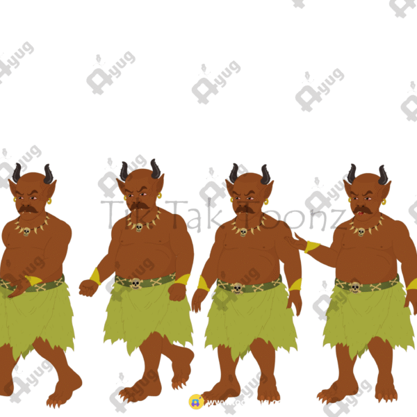 Indian Village Jungle Danav (Rakshas) Animated Human Character