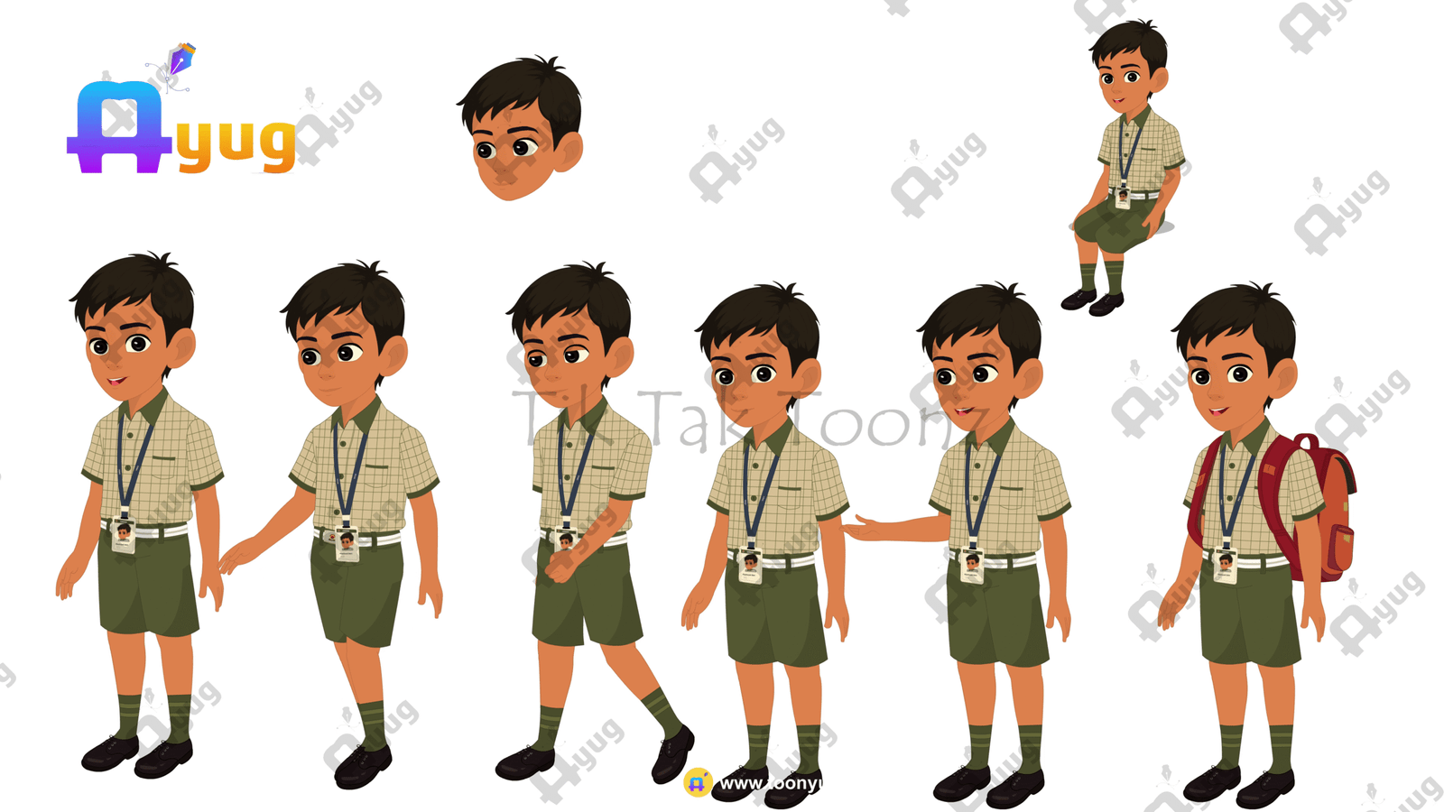 vlcsnap-2025-09-30-22h08m04s280 Indian Village School Cute Boy And Girl Combo Pack Animated Human Character - Image 1