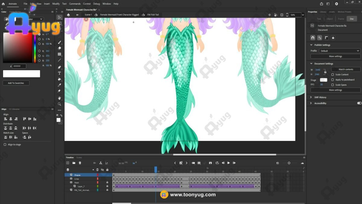 Female Mermaid Character Animated Character - Water Creature - Image 6
