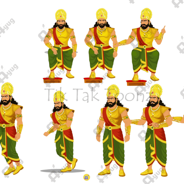 Indian New King (Raja ) Animated Human Character