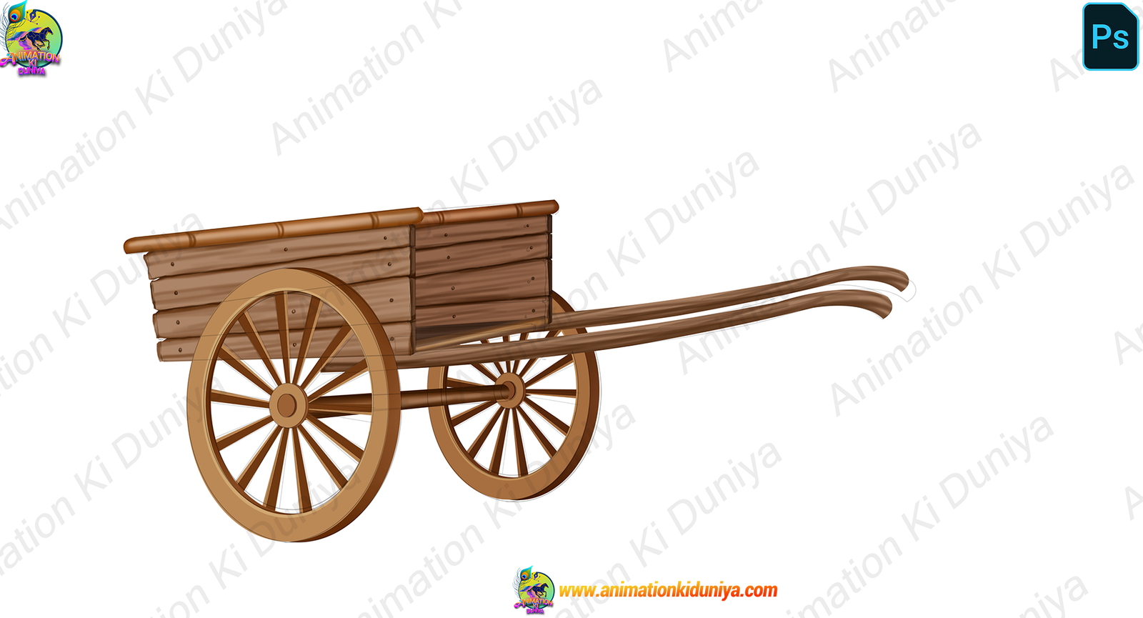 Cow cart Bullock Cart ( Bailgari बैलगाड़ी ) - Image 1