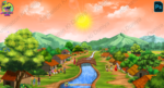 Village Sky Intro Scene Animated Background Video - Image 3