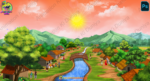 Village Sky Intro Scene Animated Background Video - Image 4