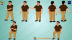 Indian Village Man (Teacher) Animated Human Character