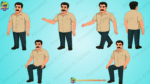 Indian Village Man Animated Human Character