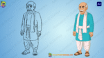 Indian Village Sarpanch(Mukhiya) Animated Human Character - Image 3