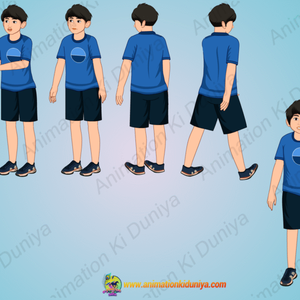 Indian Village Cute Boy Animated Human Character