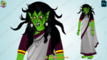 "Horror Chudail 2D Animated Character" (Full Rigged and Animated Character) - Image 3