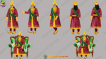 Indian New King (Raja ) Animated Human Character
