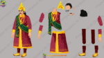 Indian New King (Raja ) Animated Human Character - Image 3