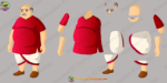 Indian Village Man Motu Sheth Animated Human Character - Image 3